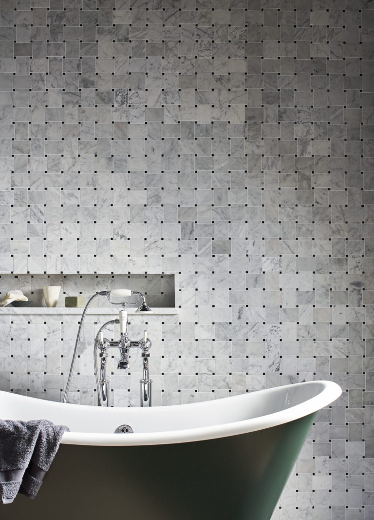 carrara-honed-basket-weave-mosaic-bathroom-wall-tile