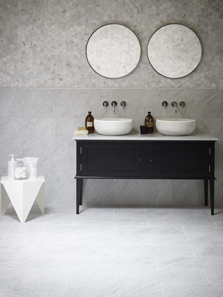 Carrara Honed Marble Tiles Mandarin Stone, Honed Marble Tiles Bathroom
