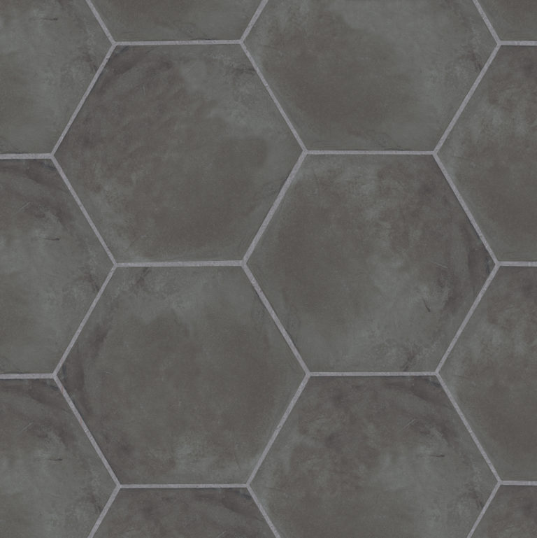 Casablanca Black Base Hexagon Porcelain, Black Honeycomb Floor Tile