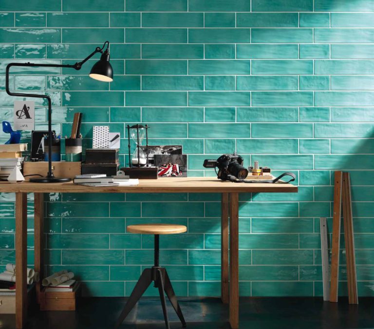 Paintbox Turquoise Gloss Colour Palette Wall Tile