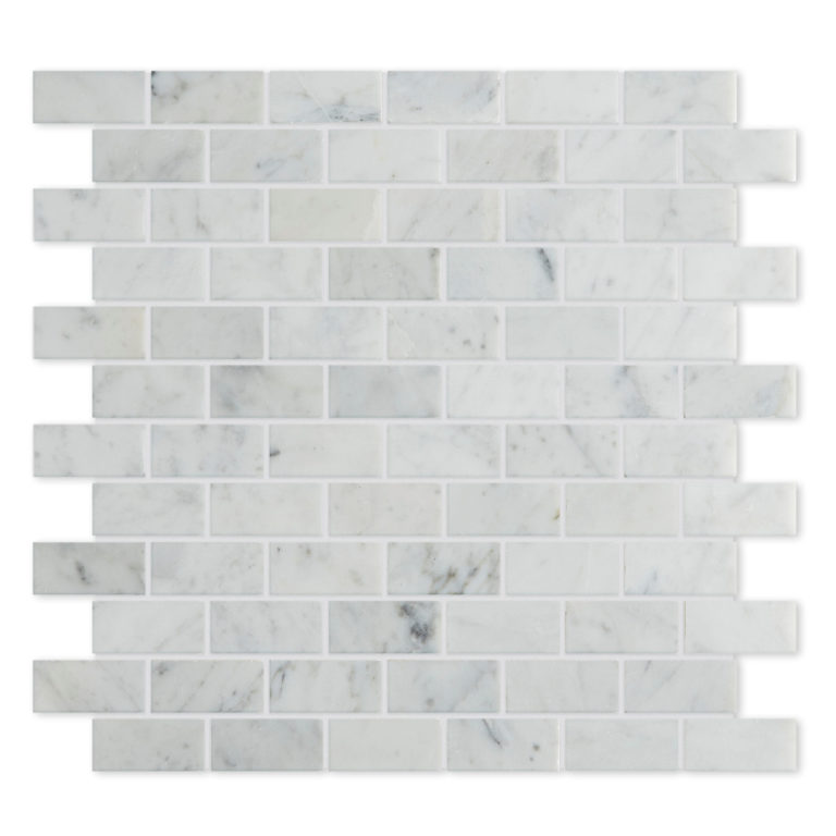 Carrara Honed 25x50mm Marble Mosaic Tile