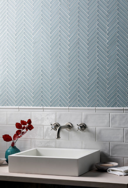 Herringbone Tile Inspiration Mandarin, Herringbone Wall Tile Bathroom