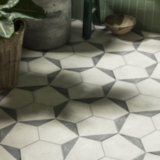 Hexagon Octagon Mandarin Stone, Octagon Shaped Floor Tiles