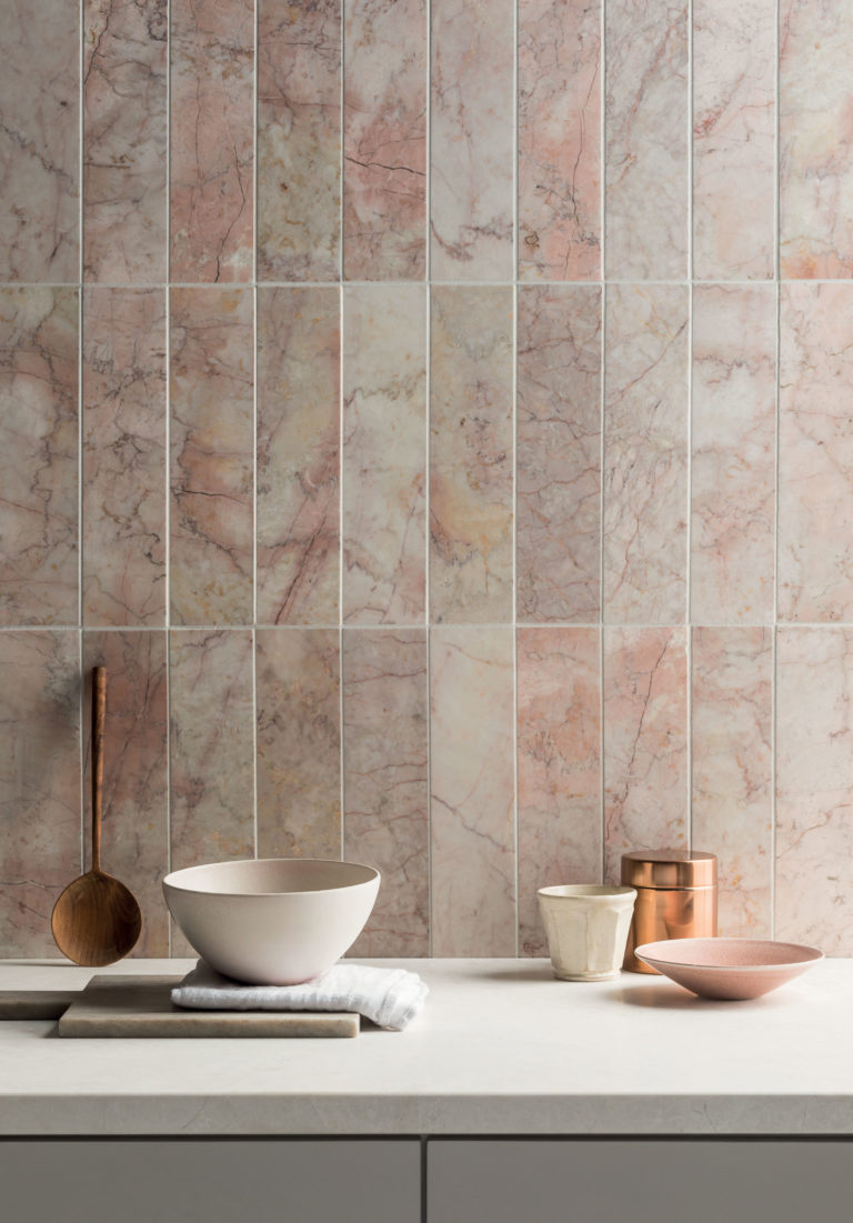 rosalina-honed-marble-tile-on-kitchen-counter-with-bowls