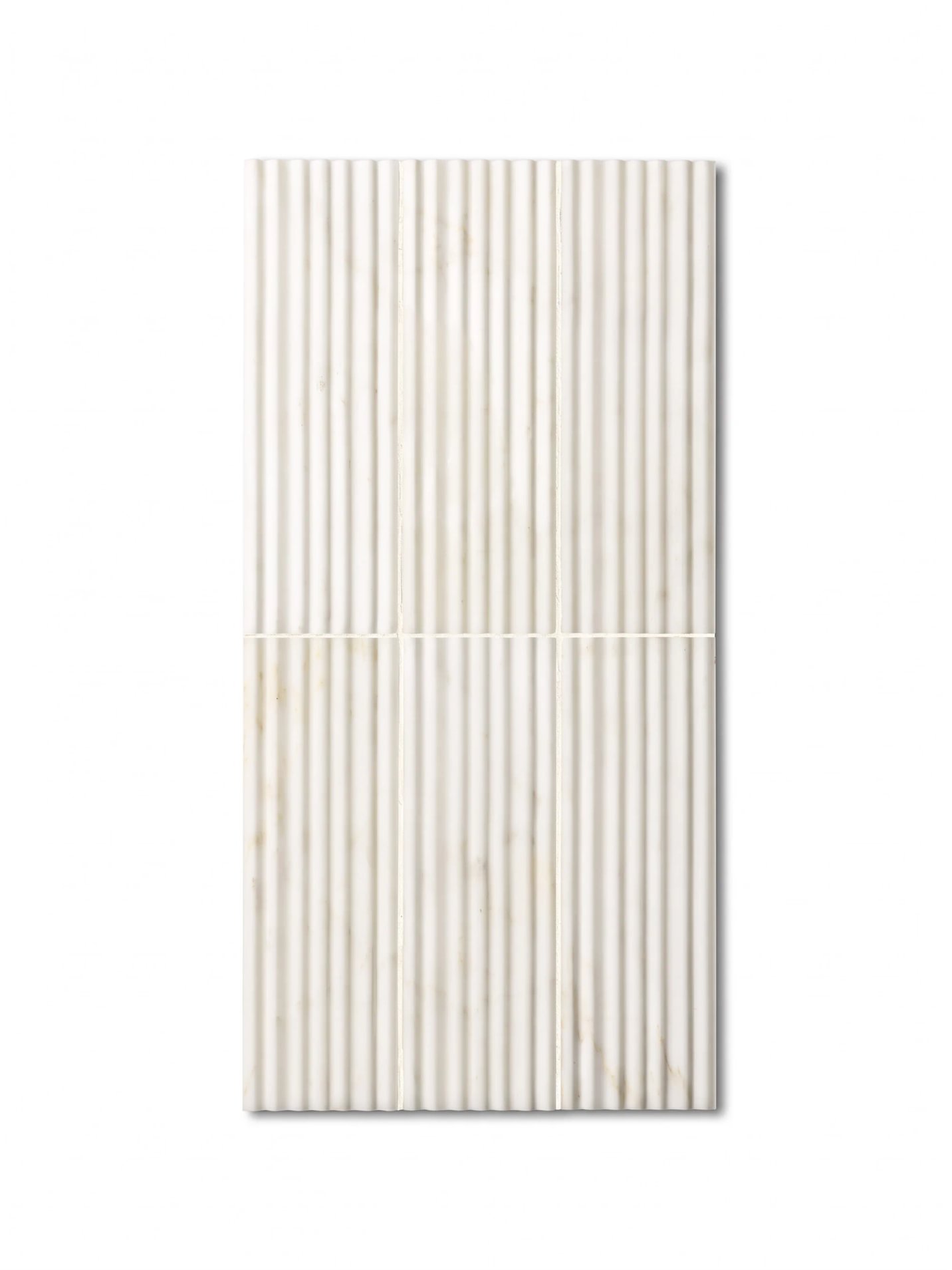 Calacatta Amber Honed Marble Fluted Decor by Mandarin Stone