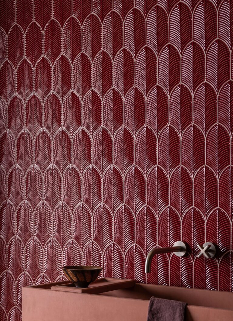 Kew Burgundy Fan Gloss Ceramic - Web Resolution (2)