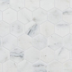 Calacatta Vein Honed Marble Hexagon Mosaic