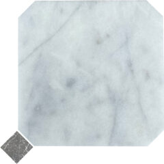 Fitz White Honed Marble Octagon