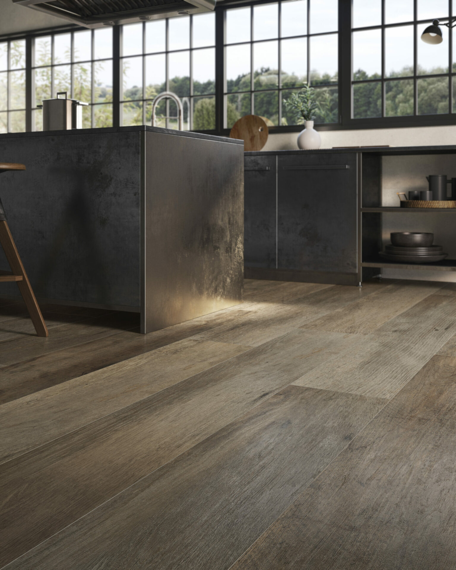 Wildwood Dark Matt Wood Effect Porcelain Tile