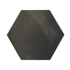 Clay Black Matt Porcelain Hexagon