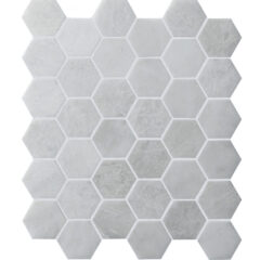 Alpina Honed Marble Hexagon Mosaic