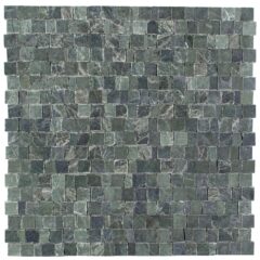 Fitz Green Honed Marble Rustic Cut Mosaic