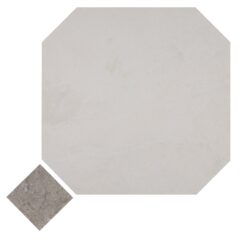 White Emperador Honed Marble Octagon