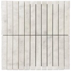 Fitz White Honed Marble Iggy Maxi Mosaic