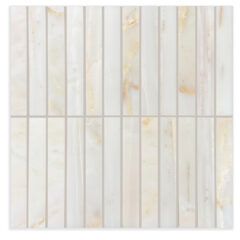 Calacatta Amber Honed Iggy Maxi Mosaic