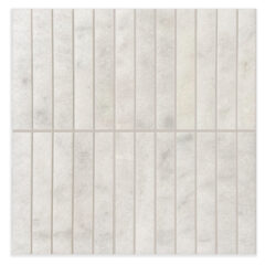 Fitz White Honed Marble Iggy Maxi Mosaic
