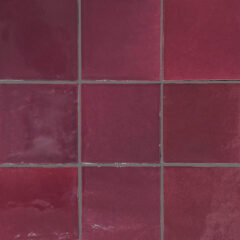 Zellige Bordeaux Red Gloss Ceramic