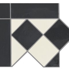 Portman Black & White Matt Porcelain Corner