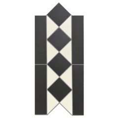 Portman Black & White Matt Porcelain Border