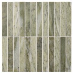 Fitz Verde Honed Marble Iggy Maxi Mosaic