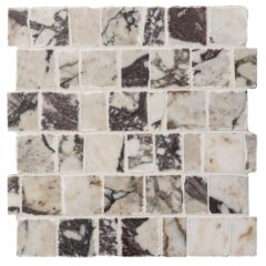 Violetta Honed Marble Rustic Cut Mosaic