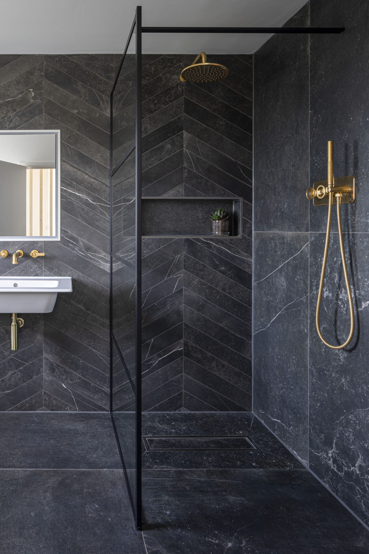 Fusion Black Matt Stone Effect Porcelain Tile