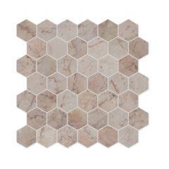 Rosalina Honed Marble Hexagon Mosaic