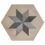 Casablanca Mono Decor 6/12 Hexagon Porcelain