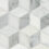 Carrara Honed/Polished/ Grooved Marble Cube Mosaic