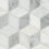 Carrara Honed/Polished/ Grooved Marble Cube Mosaic