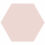 Oska Powder Pink Matt Porcelain Hexagon