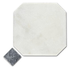 Calacatta Tumbled Marble Octagon